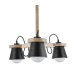 Пендел LUMA Light 114-01135-07 Black/Wood 3 x E27
