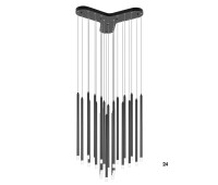 LED пендел LUMA Light 120-01090-24 Black 48W 3000К
