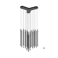 LED пендел LUMA Light 120-01090-24 Black 48W 3000К