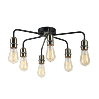 LUMA Light 123-02302-13 Black/Antique brass 6 x E27