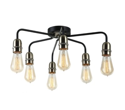 LUMA Light 123-02302-13 Black/Antique brass 6 x E27