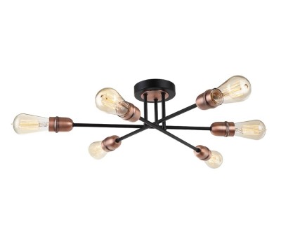 LUMA Light 123-02305-13 Black/Copper 6 x E27