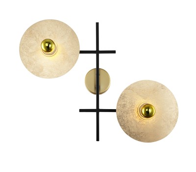 Аплик LUMA Light 123-02307-17 Black/Gold 2 x E27