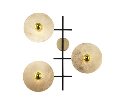 Аплик LUMA Light 123-02307-18 Black/Gold 3 x E27