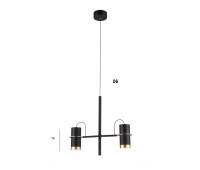 Пендел LUMA Light 123-02314-06 Black/Gold 2 x GU10