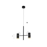 Пендел LUMA Light 123-02314-06 Black/Gold 2 x GU10