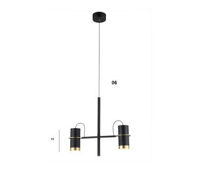 Пендел LUMA Light 123-02314-06 Black/Gold 2 x GU10