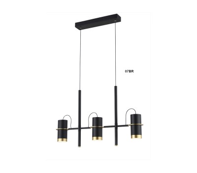 Пендел LUMA Light 123-02314-07BR Black/Gold 3 x GU10