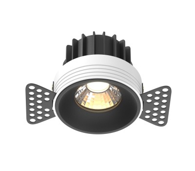 LED луна за вграждане MAYTONI DL058-12W3K-TRS-B ROUND TRIMLESS