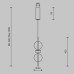 LED пендел MAYTONI MOD478PL-L8B3K DOUBLE MOON