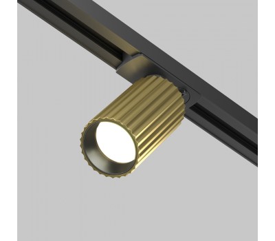 Прожектор за монофазна шина Maytoni TR218-1-GU10-BS Satin Brass Calipso Unity Track Light 