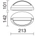 Фасаден аплик NOVOLUX 162A-G05X1A-01 JEDY