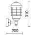 Градински аплик NOVOLUX 667A-G05X1A-33 ISEO