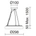 LED пендел NOVOLUX 715A-L0125A-03 + A20A-715-03 FRED