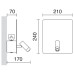 LED аплик с ключ и USB NOVOLUX 727F-L0108A-01 BALTIC