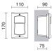 LED фасадна луна за вграждане в стена NOVOLUX 854A-L0104A-01 LARA