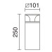 LED градински стълб NOVOLUX 941A-L0106A-04 ODIN
