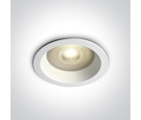 One Light 10105R2P/W White IP65 Round Recessed Lamp