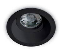One Light 10105D4/B Black Round recessed lamp