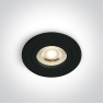 Луна за вграждане One Light 10105A1/B Black Round Recessed Lamp