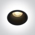 Луна за вграждане One Light 10105AD/B/B Black Round Semi Trimless Recessed Lamp