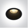 One Light 10105AD/B/B Black Round Semi Trimless Recessed Lamp