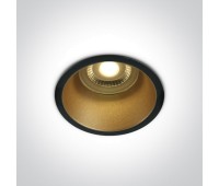 Луна за вграждане One Light 10105AD/B/BS Black Round Semi Trimless Recessed Lamp