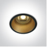 One Light 10105AD/B/BS Black Round Semi Trimless Recessed Lamp