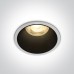 Луна за вграждане One Light 10105AD/W/B White Round Semi Trimless Recessed Lamp