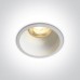 Луна за вграждане One Light 10105AD/W/W White Round Semi Trimless Recessed Lamp