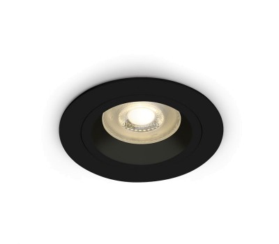 One Light 10105ALG/B Black Round Recessed lamp