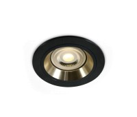 One Light 10105ALG/B/GL Black Round recessed lamp