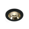 Луна за вграждане One Light 10105ALG/B/GL Black Round recessed lamp