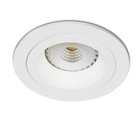One Light 10105ALG/W White Round recessed lamp