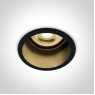Луна за вграждане One Light 10105D8/B/B Black Round Recessed Lamp