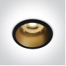 Луна за вграждане One Light 10105D8/B/BS Black Round Recessed Lamp