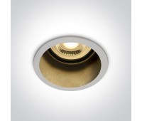 One Light 10105D8/W/B White Round Recessed Lamp