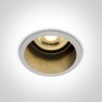 One Light 10105D8/W/B White Round Recessed Lamp
