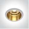 Луна за вграждане One Light 10105D8/W/GL White Round Recessed Lamp