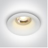 One Light 10105DG/W White Round Semi Trimless Recessed Lamp