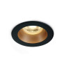 Луна за вграждане One Light 10105M/B/BS Black Round Recessed Lamp