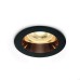 Луна за вграждане One Light 10105M/B/CU Black Round Recessed Lamp