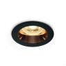 Луна за вграждане One Light 10105M/B/CU Black Round Recessed Lamp