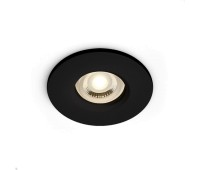 One Light 10105R1/B Black Round Recessed Lamp