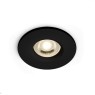 Луна за вграждане One Light 10105R1/B Black IP65 Round Recessed Lamp