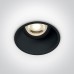 Луна за вграждане One Light 10105TG/B Black Round Recessed Lamp