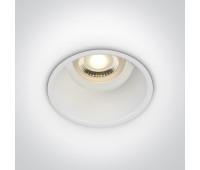 One Light 10105TG/W White Round Recessed Lamp