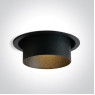 One Light 10105Y/B Black Round Recessed Lamp
