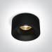 LED луна за вграждане One Light 10107A/B/W 7W 3000K BLACK ROUND RECESSED LAMP