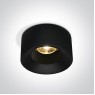 LED луна за вграждане One Light 10107A/B/W 7W 3000K BLACK ROUND RECESSED LAMP